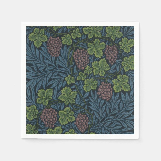 William Morris Vine Wallpaper Design Paper Napkins (Front)