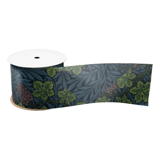 William Morris Vine Wallpaper Design Satin Ribbon (Spool)