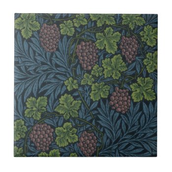 William Morris Vine Wallpaper Design Tile by wmorrispatterns at Zazzle