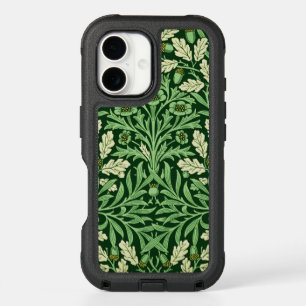 William Morris Vintage Acorn Oak Green Pattern iPhone 16 Case