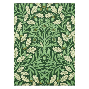 William Morris Vintage Acorn Oak Green Pattern Tablecloth