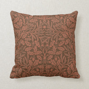 William Morris Vintage Acorn Pattern Throw Pillow