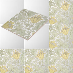 William Morris Vintage Anemone Floral Pattern Ceramic Tile
