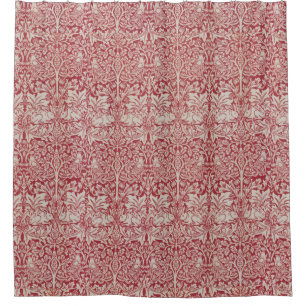 William Morris Vintage Animals Birds Rabbits Pink Shower Curtain