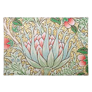 William Morris Vintage Artichoke Floral Pattern Cloth Placemat