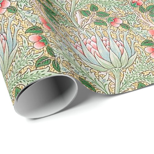 William Morris Vintage Artichoke Floral Pattern Wr Wrapping Paper