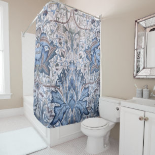 William Morris - Vintage Artichoke Flower Pattern Shower Curtain