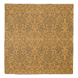 William Morris Vintage Autumn Gold Oak Pattern Duvet Cover