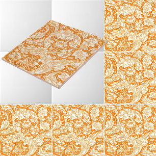 William Morris Vintage Bachelor's Button Pattern Ceramic Tile