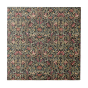 William * Morris Vintage Beige Olive Ceramic Tile