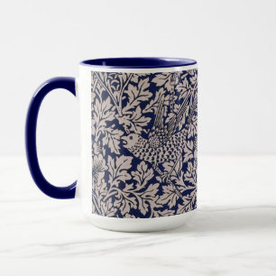 William Morris Vintage Bird and Anemone Dark Blue Mug