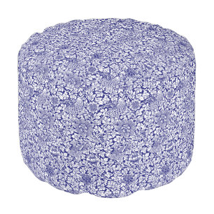 William Morris Vintage Bird & Anemone Pattern Pouf