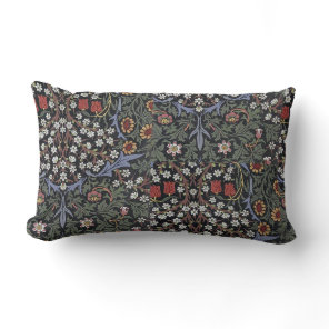William Morris Vintage Blackthorn Floral Pattern Lumbar Pillow