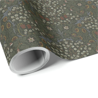 William Morris Vintage Blackthorn Floral Pattern Wrapping Paper