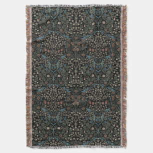 William Morris Vintage Blackthorn Pattern Throw Blanket