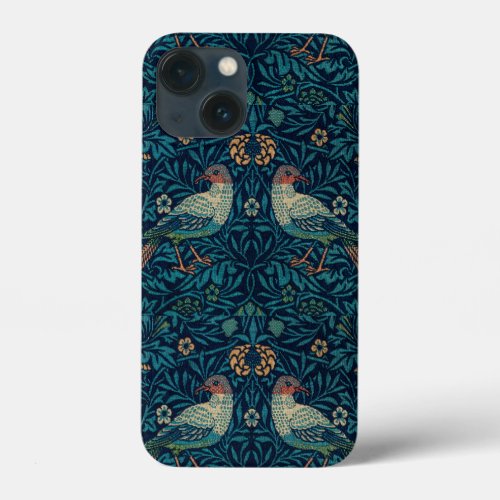 William Morris Vintage Blue Birds Pattern Case_Mat iPhone 13 Mini Case