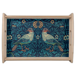 William Morris Vintage Blue Birds Pattern  Serving Tray