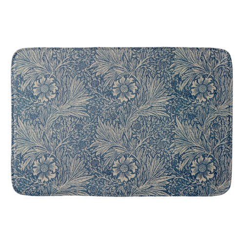 William Morris Vintage Blue Floral Pattern Bath Mat