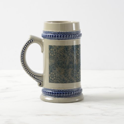 William Morris Vintage Blue Floral Pattern Beer Stein