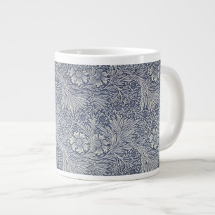 William Morris Vintage Blue Floral Pattern Giant Coffee Mug