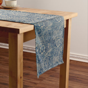 William Morris Vintage Blue Floral Pattern Long Table Runner