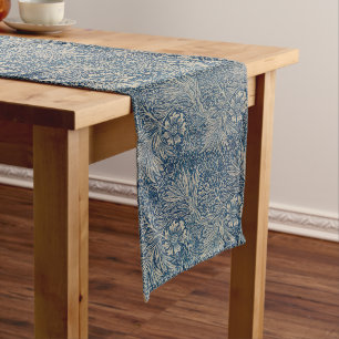 William Morris Vintage Blue Floral Pattern Long Table Runner