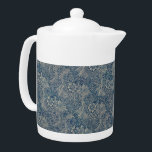 William Morris Vintage Blue Floral Pattern Teapot<br><div class="desc">The image decorating this product is a floral pattern dating back to 1875 - The design was created by well-known British textile designer and manufacturer William Morris who lived from 1834 to 1896.</div>