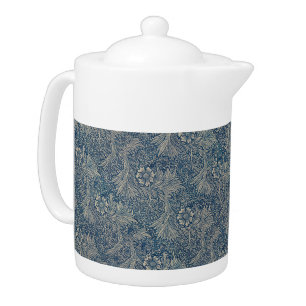 William Morris Vintage Blue Floral Pattern Teapot