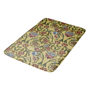 William Morris Vintage Blue Green Red Bath Mat