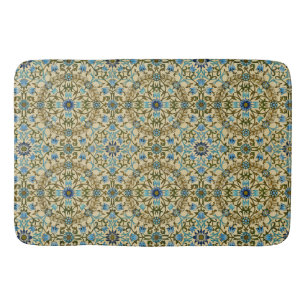 William Morris Vintage Blue Vine Seamless Pattern Bath Mat