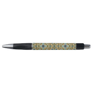 William Morris Vintage Blue Vine Seamless Pattern Pen