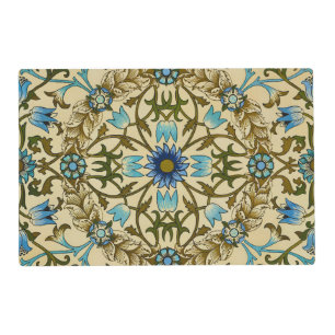 William Morris Vintage Blue Vine Seamless Pattern Placemat