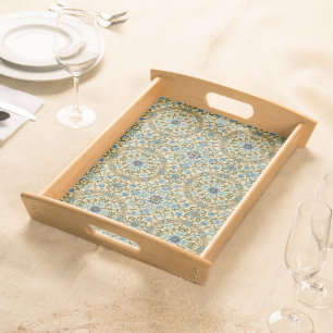 William Morris Vintage Blue Vine Seamless Pattern Serving Tray