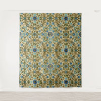 William Morris Vintage Blue Vine Seamless Pattern