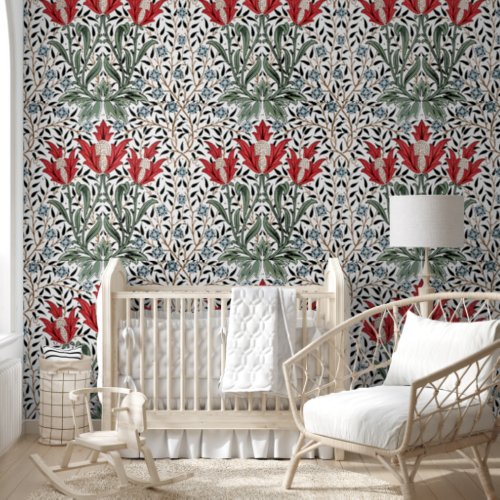 William Morris Vintage Bourne Pattern Wallpaper