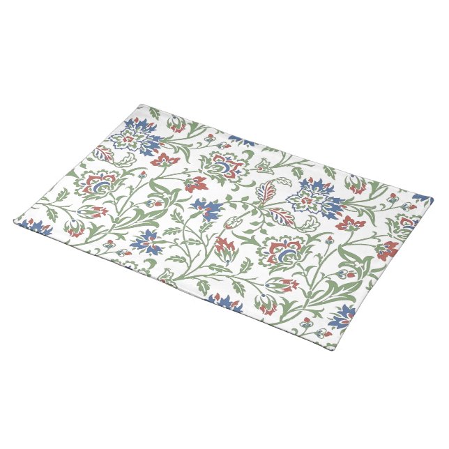 William Morris Vintage Brentwood Pattern Cloth Placemat (On Table)