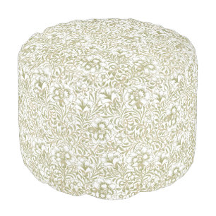 William Morris Vintage Carnation Pattern Pouf