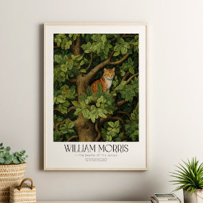 William Morris Vintage Cat in the Jungle Poster