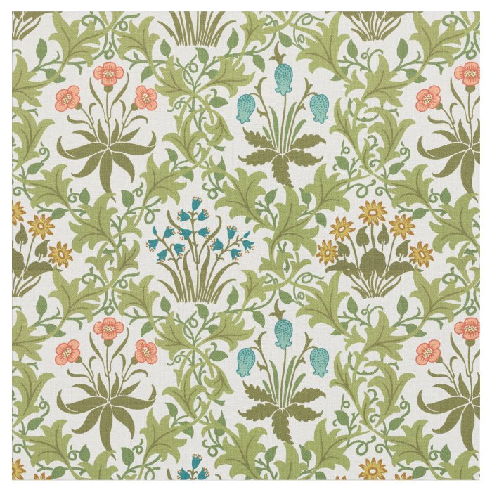 William Morris Vintage Celandine Pattern Fabric