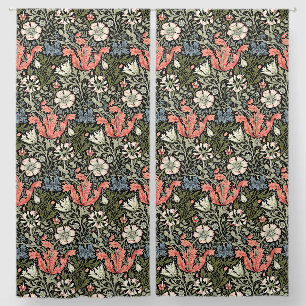 William Morris Vintage Compton Floral Pattern Blackout Curtains