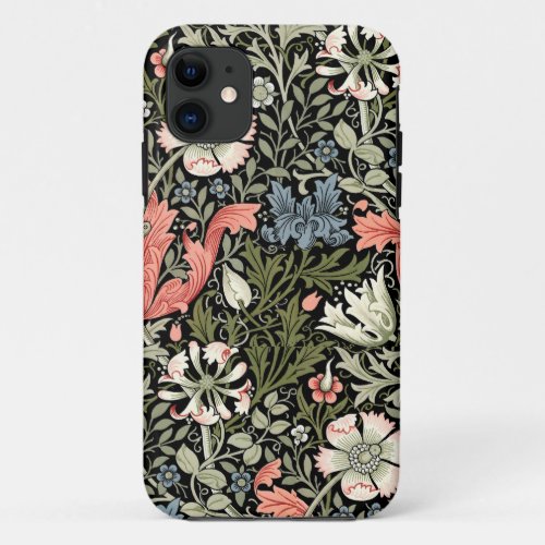 William Morris Vintage Compton Floral Pattern iPhone 11 Case