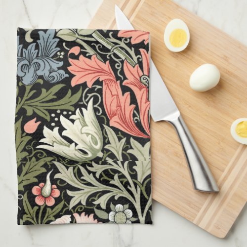 William Morris Vintage Compton Floral Pattern Kitchen Towel
