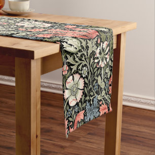 William Morris Vintage Compton Floral Pattern Short Table Runner