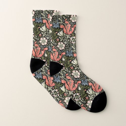 William Morris Vintage Compton Floral Pattern Socks
