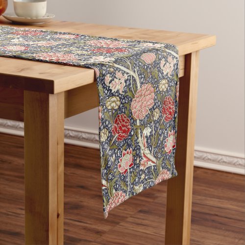 William Morris Vintage Cray Floral Pattern Short Table Runner