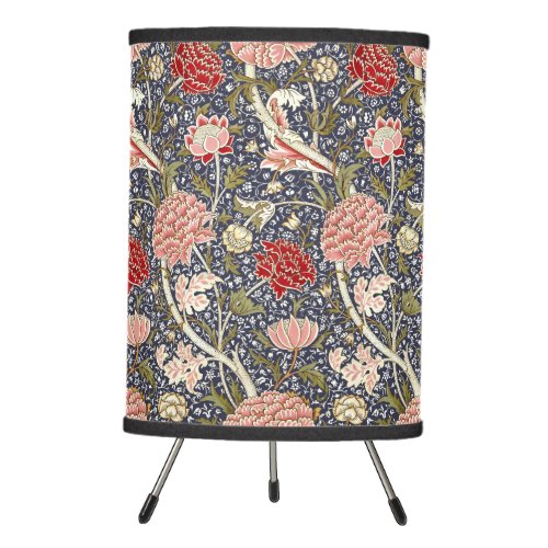 William Morris Vintage Cray Floral Pattern Tripod Lamp