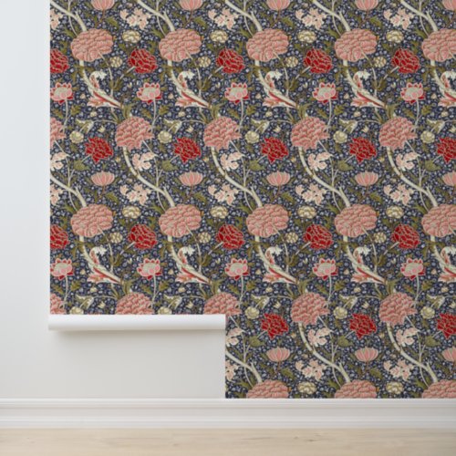 William Morris Vintage Cray Floral Pattern Wallpaper