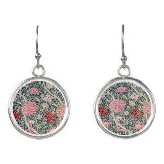 William Morris Vintage Cray Pattern Floral Earrings