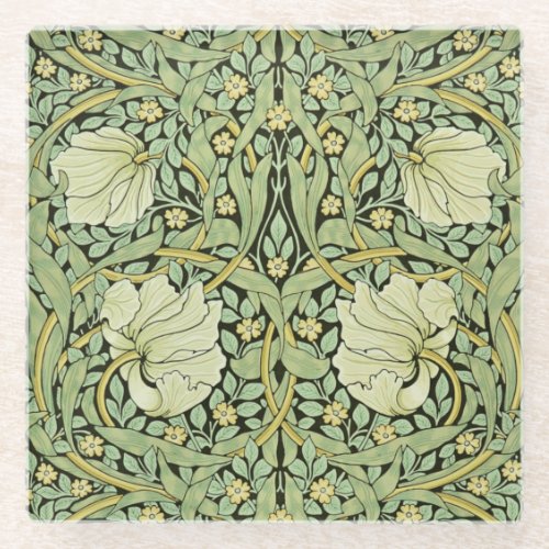 William Morris vintage design Pimpernel  Glass Coaster