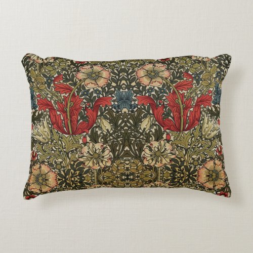 William Morris Vintage Elegant Floral Pattern  Accent Pillow